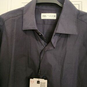 Zara dark blue dress shirt